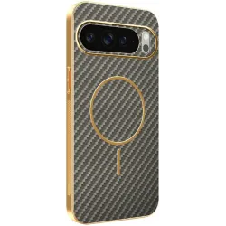 Phonesta Luxury Carbon Fiber Back Cover Hülle mit MagSafe für Google Pixel 10 Pro XL - Braun