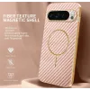 Phonesta Luxury Carbon Fiber Back Cover Hülle mit MagSafe für Google Pixel 10 Pro XL - Rosa 1
