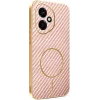 Phonesta Luxury Carbon Fiber Back Cover Hülle mit MagSafe für HONOR 400 - Rosa 0