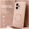 Phonesta Luxury Carbon Fiber Back Cover Hülle mit MagSafe für HONOR 400 - Rosa 1