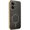 Phonesta Luxury Carbon Fiber Back Cover Hülle mit MagSafe für HONOR 400 - Schwarz 0