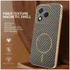 Phonesta Luxury Carbon Fiber Back Cover Hülle mit MagSafe für HONOR 400 Lite - Braun 1