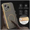 Phonesta Luxury Carbon Fiber Back Cover Hülle mit MagSafe für HONOR 400 Lite - Braun 5