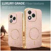 Phonesta Luxury Carbon Fiber Back Cover Hülle mit MagSafe für HONOR 400 Lite - Rosa 3