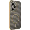 Phonesta Luxury Carbon Fiber Back Cover Hülle mit MagSafe für HONOR 400 Pro - Braun 0