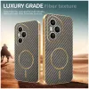Phonesta Luxury Carbon Fiber Back Cover Hülle mit MagSafe für HONOR 400 Pro - Braun 3
