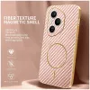 Phonesta Luxury Carbon Fiber Back Cover Hülle mit MagSafe für HONOR 400 Pro - Rosa 1