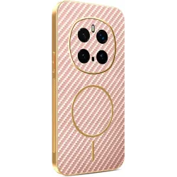 Phonesta Luxury Carbon Fiber Back Cover Hülle mit MagSafe für HONOR Magic7 Pro - Rosa