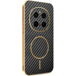 Phonesta Luxury Carbon Fiber Back Cover Hülle mit MagSafe für HONOR Magic7 Pro - Schwarz