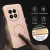 Phonesta Luxury Carbon Fiber Back Cover Hülle mit MagSafe für OnePlus 13 - Rosa 6
