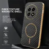 Phonesta Luxury Carbon Fiber Back Cover Hülle mit MagSafe für OnePlus 13 - Schwarz 2