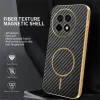 Phonesta Luxury Carbon Fiber Back Cover Hülle mit MagSafe für OnePlus 13R - Schwarz 2