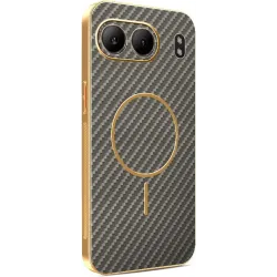 Phonesta Luxury Carbon Fiber Back Cover Hülle mit MagSafe für OnePlus Nord 4 - Braun