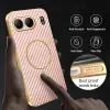 Phonesta Luxury Carbon Fiber Back Cover Hülle mit MagSafe für OnePlus Nord 4 - Rosa 6