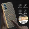 Phonesta Luxury Carbon Fiber Back Cover Hülle mit MagSafe für OnePlus Nord CE 4 Lite - Braun 6