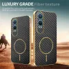 Phonesta Luxury Carbon Fiber Back Cover Hülle mit MagSafe für OnePlus Nord CE 4 Lite - Schwarz 4
