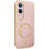 Phonesta Luxury Carbon Fiber Back Cover Hülle mit MagSafe für OnePlus Nord CE 4 Lite - Rosa 0