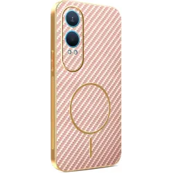 Phonesta Luxury Carbon Fiber Back Cover Hülle mit MagSafe für OnePlus Nord CE 4 Lite - Rosa