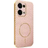 Phonesta Luxury Carbon Fiber Back Cover Hülle mit MagSafe für Oppo Reno13 - Rosa 0
