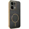 Phonesta Luxury Carbon Fiber Back Cover Hülle mit MagSafe für Oppo Reno13 - Schwarz 0