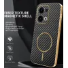 Phonesta Luxury Carbon Fiber Back Cover Hülle mit MagSafe für Oppo Reno13 - Schwarz 1