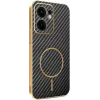 Phonesta Luxury Carbon Fiber Back Cover Hülle mit MagSafe für Oppo Reno13 F 4G/5G / Reno13 FS 5G - Schwarz 0