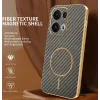 Phonesta Luxury Carbon Fiber Back Cover Hülle mit MagSafe für Oppo Reno13 Pro - Braun 1