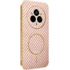 Phonesta Luxury Carbon Fiber Back Cover Hülle mit MagSafe für Realme 14 Pro - Rosa 0
