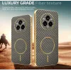 Phonesta Luxury Carbon Fiber Back Cover Hülle mit MagSafe für Realme 14 Pro Plus - Braun 3