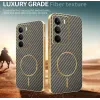 Phonesta Luxury Carbon Fiber Back Cover Hülle mit MagSafe für Realme 14x / C75 - Braun 3