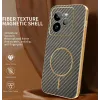 Phonesta Luxury Carbon Fiber Back Cover Hülle mit MagSafe für Realme GT 7 Pro - Braun 1
