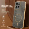 Phonesta Luxury Carbon Fiber Back Cover Hülle mit MagSafe für Motorola Edge 50 - Braun 2