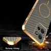 Phonesta Luxury Carbon Fiber Back Cover Hülle mit MagSafe für Motorola Edge 50 - Braun 7