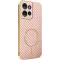 Phonesta Luxury Carbon Fiber Back Cover Hülle mit MagSafe für Motorola Edge 50 - Rosa