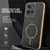 Phonesta Luxury Carbon Fiber Back Cover Hülle mit MagSafe für Motorola Edge 50 - Schwarz 2
