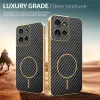 Phonesta Luxury Carbon Fiber Back Cover Hülle mit MagSafe für Motorola Edge 50 - Schwarz 4
