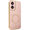 Phonesta Luxury Carbon Fiber Back Cover Hülle mit MagSafe für Motorola Edge 50 Fusion - Rosa 0