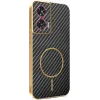 Phonesta Luxury Carbon Fiber Back Cover Hülle mit MagSafe für Motorola Edge 50 Fusion - Schwarz 0