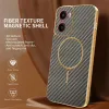Phonesta Luxury Carbon Fiber Back Cover Hülle mit MagSafe für Motorola Moto G05 / Moto E15 - Braun 2
