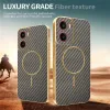 Phonesta Luxury Carbon Fiber Back Cover Hülle mit MagSafe für Motorola Moto G05 / Moto E15 - Braun 4
