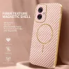 Phonesta Luxury Carbon Fiber Back Cover Hülle mit MagSafe für Motorola Moto G55 - Rosa 2