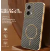 Phonesta Luxury Carbon Fiber Back Cover Hülle mit MagSafe für Motorola Moto G85 - Braun 2