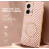 Phonesta Luxury Carbon Fiber Back Cover Hülle mit MagSafe für Motorola Moto G85 - Rosa 2
