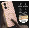 Phonesta Luxury Carbon Fiber Back Cover Hülle mit MagSafe für Motorola Moto G85 - Rosa 7