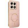 Phonesta Luxury Carbon Fiber Back Cover Hülle mit MagSafe für Xiaomi 14T - Rosa 0