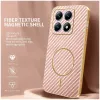 Phonesta Luxury Carbon Fiber Back Cover Hülle mit MagSafe für Xiaomi 14T Pro - Rosa 1