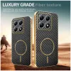 Phonesta Luxury Carbon Fiber Back Cover Hülle mit MagSafe für Xiaomi 14T Pro - Schwarz 3