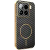 Phonesta Luxury Carbon Fiber Back Cover Hülle mit MagSafe für Xiaomi 15 - Schwarz 0