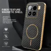 Phonesta Luxury Carbon Fiber Back Cover Hülle mit MagSafe für Xiaomi 15 - Schwarz 2