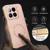 Phonesta Luxury Carbon Fiber Back Cover Hülle mit MagSafe für Xiaomi 15 - Rosa 6
